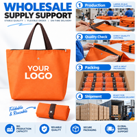 Sac de courses pliable en tissu Oxford, avec fermeture éclair, grande capacité, léger, écologique, pour les courses quotidiennes, réutilisable