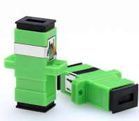 FTTx FTTH Plastik One Part Coupler Flange Simplex Duplex SC APC Adaptor Serat Optik