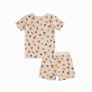 Ensembles de pyjamas pour bébé en bambou Miozing 180 g/m², doux, respirants, avec double fermeture éclair, vente en gros avec logo personnalisé - Product Image 2