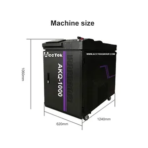 Máquina de limpieza láser de fibra de mano de 2000 y 3000W, limpiador láser para revestimiento de pintura oxidada, dispositivo de eliminación de aceite