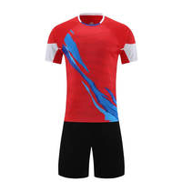 Jersey Sepak Bola Bernapas Desain Bebas - Logo, Nomor, Nama Tim Dapat Disesuaikan - Lengan Pendek, Menyerap Keringat untuk Musim Panas