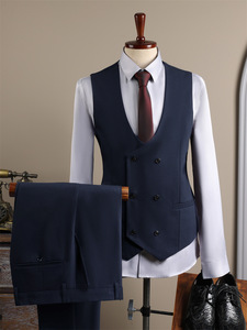 <span class=keywords><strong>Costume</strong></span> de <span class=keywords><strong>mariage</strong></span> trois pièces pour <span class=keywords><strong>homme</strong></span>, style britannique personnalisé, luxe, coupe ajustée, couleur unie, pour affaires et bureau - Product Image 6