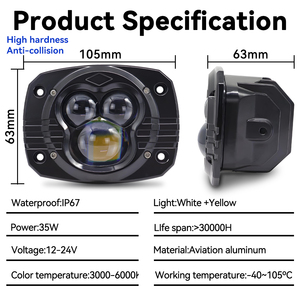 LELANPU ATV Faretto Faro Delantero Neblineros Accesorios para Motos Sistemas de Iluminación <span class=keywords><strong>Baja</strong></span> Accesorios de Luz para Motocicleta Foco LED - Product Image 2