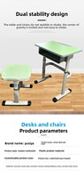 Commande en gros de unités de bureaux et chaises en bois individuelles, expédition par conteneur complet, mobilier scolaire personnalisé