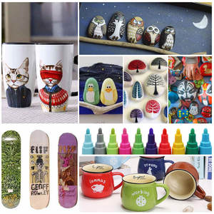 丙烯酸涂料标记12/24颜色设置永久绘图笔 - Product Image 5