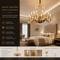 Lustre en cristal européen de luxe, statue d'ange dorée, luminaire suspendu pour hall d'hôtel, décoration de villa