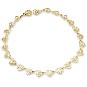 Herz-Armband vergoldeter Schmuck, Designer-Herz-Armband für Damen Edelstahl-Schmuckzubehör - Product Image 5