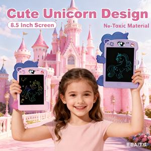 กระดานเขียนด้วยลายมือจอ LCD <span class=keywords><strong>การ์ตูน</strong></span>ขนาด8.5นิ้วสำหรับเด็กบ้านสีสันสดใสภาพวาดกราฟฟิตีกระดานดำขนาดเล็กของเล่นสำหรับวาดภาพ - Product Image 3