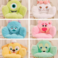 Coussin personnalisé en forme de cœur pour fille et chat mignon Coussin de chaise doux et de taille pour bureau Coussin de chaise d'étudiant pour siège de canapé Coussin de voiture