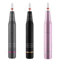 Stylo perceuse à ongles électrique portable 20W, mini, 20000 tr/min, en acier inoxydable, silencieux, alimenté par USB, outil de retrait de vernis à ongles, certifié CE ROHS