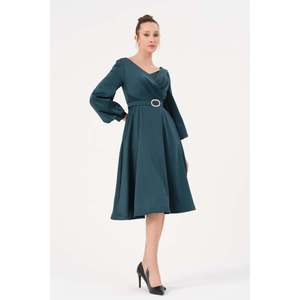 DANS Women's Elegant <b>Emerald</b> Green Fashion <b>Dress</b> with Comfortable Fit and Stylish Design, Available in Multiple Sizes - Product Image 2