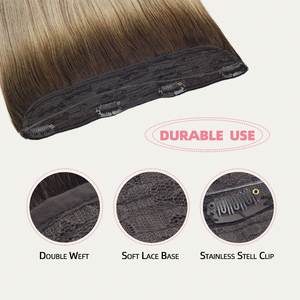 Extension de cheveux humains avec Clip, 1 pièce, Ombre, fil Invisible, 4 clips, <span class=keywords><strong>prix</strong></span> d'usine - Product Image 2
