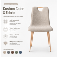 Chaise à dossier cuillère personnalisable B2B – Choisissez la couleur du tissu, finition fer – Idéale pour projets hôteliers, appels d'offres d'ingénierie, service OEM