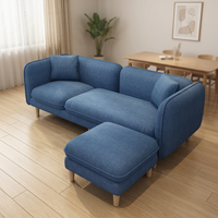 Ensemble de canapés en tissu moderne et simple, design traditionnel, canapé d'angle rembourré en mousse pour petits appartements, salons, hôtels