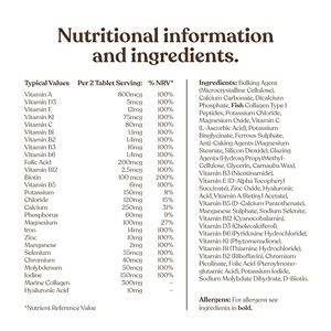 Meilleures Comprimés Multivitaminés Quotidiens <span class=keywords><strong>pour</strong></span> Femmes avec Vitamines <span class=keywords><strong>pour</strong></span> l'Immunité et l'Énergie, Sans Gluten, 60 Comprimés - Product Image 6