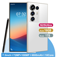 Teléfonos Inteligentes S25 Ultra con Innovadora Pantalla HD Android 14 de 16GB+1TB, Teléfono 4G/5G Original Desbloqueado