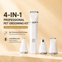 Tondeuse à poils pour animaux sans fil à faible bruit avec lame de 32 mm, tondeuse de précision pour pattes, lame courbée et lime à ongles