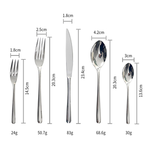 高級ステンレス製銀食器 ナイフ フォーク スプーン デザートスプーン コーヒースプーン 五つ星ホテルの精緻なフルレンジ食器セット - Product Image 2