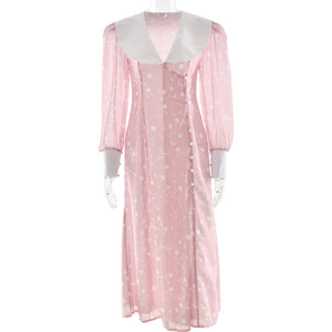 Elegante Vestido de Noche con Cuello en V y Abertura Alta, con Tela Translúcida y Diseño de Abertura Lateral para Mujer - Product Image 5