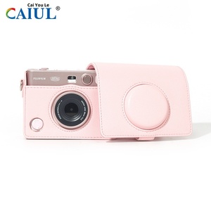 Bolsa de cámara Caiul <span class=keywords><strong>Mini</strong></span> <span class=keywords><strong>EVO</strong></span> rosa claro Horizontal Retro moda PU cuero suave ajuste personalizado protección de fotografía Digital - Product Image 1