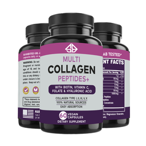Capsules de collagène complexe, acide hyaluronique, biotine, vitamine C, améliorent l'immunité, blanchissent la peau, favorisent la santé des cheveux et des ongles, 60 capsules - Product Image 1