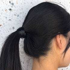 Dolce stile Vintage per feste a bassa combustione Companytail fascia per capelli nero elastico - Product Image 1