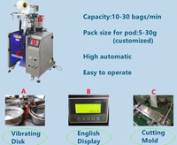Machine de remplissage et de scellage de petits sachets en plastique/papier pour bonbons à la menthe et comprimés, haute efficacité, automatisée, 3/4 scellages