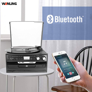 Vintage Hi-Fi System with Magnetic Cartrige <strong>Record</strong> <strong>Player</strong> Vinyl Blue Tooth Turntable Lp Vinyl <strong>Player</strong> Stereo Bookshelf <strong>Speakers</strong> - Product Image 2