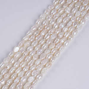 <span class=keywords><strong>Perlas</strong></span> naturales al por mayor 4-5mm White River Clam Pearl Strand-para la fabricación de joyas delicadas y diseños artesanales - Product Image 2