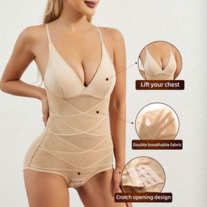Body sans couture Shapewear femmes ventre contrôle taille formateur corps complet Shaper <span class=keywords><strong>sous</strong></span> <span class=keywords><strong>robe</strong></span> col en V soutien-gorge <span class=keywords><strong>combinaison</strong></span> - Product Image 1