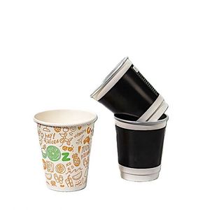 High Quality ZIMI Brand DIY Disposable Biodegradable <b>Paper</b> Cup Lid Customized <b>Pattern</b> Four Color Printing Wholesale Tea Holiday - Product Image 5
