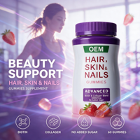 Gummies de collagène et vitamine C LUVVITA OEM, marque privée, complément alimentaire pour cheveux, peau et ongles, blanchissant, à base de plantes, halal.