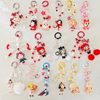 Huilen Baby Sleutelhanger Diy Dames Tas Opknoping Custom Logo Verpakking Mobiele Telefoon Ketting Groothandel