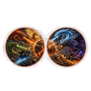 Lot <span class=keywords><strong>de</strong></span> 2 pièces <span class=keywords><strong>de</strong></span> monnaie en cuivre fin .999 <span class=keywords><strong>de</strong></span> 1 oz, motif Dragons Élémentaires <span class=keywords><strong>Guerre</strong></span>, pièces <span class=keywords><strong>de</strong></span> monnaie en cuivre imprimées en couleur, pour cadeau - Product Image 1