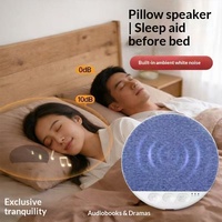 Speaker Mini Ultra-Tipis Nirkabel 5.3 dengan Baterai Terintegrasi, White Noise & Suara Surround 360 untuk Tidur