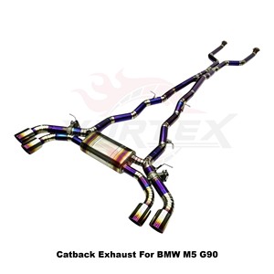 ระบบท่อไอเสียไทเทเนียม Vortex Performance สำหรับ BMW M5 G90 2025 สีม่วง พร้อมวาล์วอิเล็กทรอนิกส์ ชุดแคทแบ็ก ปรับแต่งเสียงท่อไอเสีย - Product Image 2