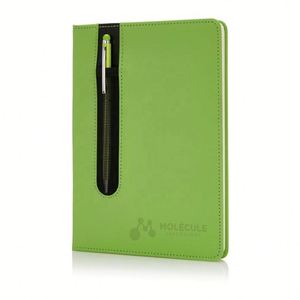 <span class=keywords><strong>Verde</strong></span> estándar de <span class=keywords><strong>tapa</strong></span> <span class=keywords><strong>dura</strong></span> PU A5 portátil con lápiz - Product Image 4