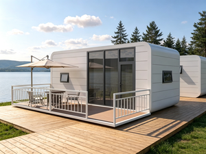 Nuova Cabina Curva Voros <span class=keywords><strong>Design</strong></span> Apple 20ft 40ft, Casa Modulare Prefabbricata per Resort e Glamping - Product Image 1