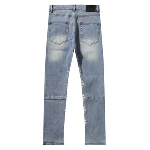 Nuovo bestseller blu SHDWS <span class=keywords><strong>Jeans</strong></span> pantaloni in Denim da uomo e da donna di alta qualità - Product Image 3