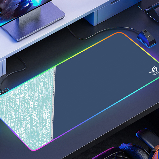 MQ RGB Lighting Gaming Mouse Pad Large Extended Desk Mat LED Keyboard Mouse Pad Thick Anti Slip Factory Direct Supply