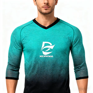 Maillot de Ciclismo MTB para Hombre, Transpirable, de Secado Rápido, con Degradado de Color, Ligero, Cómodo, Ropa Deportiva para Exteriores OEM - Product Image 5