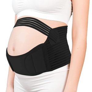 Adjustable Maternity Support <b>Belt</b> Breathable <b>Elastic</b> Cotton Mid To Late Pregnancy Black - Product Image 2