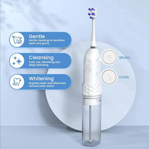 IPX7 <span class=keywords><strong>brosse</strong></span> à dents <span class=keywords><strong>Jet</strong></span> <span class=keywords><strong>d</strong></span>'<span class=keywords><strong>eau</strong></span> étanche 2 Modes <span class=keywords><strong>brosse</strong></span> à dents électrique hydropulseur avec têtes de remplacement pour les soins bucco-dentaires à domicile - Product Image 2