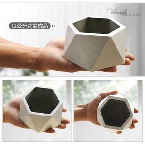 Easy-to-release reusable Para Macetas hexagonal <b>succulent</b> cement <b>pot</b> thickened silicone mold - Product Image 3