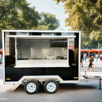 2024 nouveau Mobile carré alimentaire remorque crème glacée Machine Hot Dog Restaurant Snack usine alimentaire boulangerie blé eau maïs matière première
