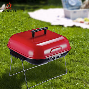 Parrilla portátil de carbón Hongyi de 42 cm x 36,5 cm, plegable, para exteriores, con tapa, para uso doméstico y de camping. - Product Image 3