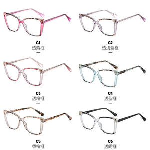 Monture de lunettes carrée Tr90 87297, anti-lumière bleue, monture complète, design unisexe à la mode pour un usage quotidien - Product Image 2