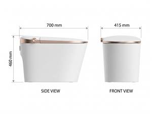 ShouJu En gros WC intelligent allongé avec bidet intégré, écran <span class=keywords><strong>de</strong></span> température, chasse automatique, monobloc, siphon en P, double chasse - Product Image 2