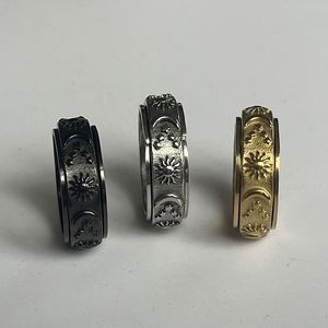 Dainty Stainless Steel Gold Plated Punk Style <b>Rings</b> Geometric Shape Men's Tryme Brand Daily Wear Gift - Product Image 3