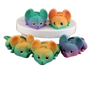 Nouveauté transfrontalière : Ornements décoratifs mini-souris en verre imprimés en 3D, à thème animalier et à expression dynamique - Product Image 5